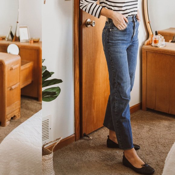 NWOT Everlane Way-High Jean Distressed Blue Wash! - Picture 3 of 16